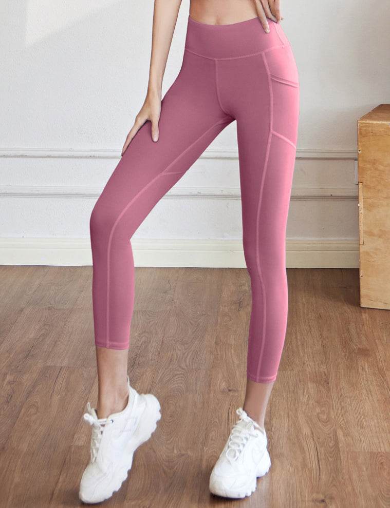 High Waisted Yoga Leggings with Mesh Pockets
