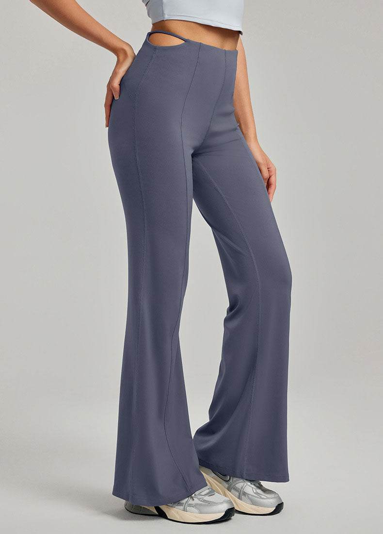 High Waist Athletic Flare Pants Yoga Trousers