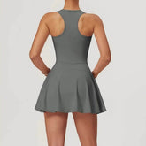 Sleeveless Tennis Dress with Built in Shorts and Padded Bra