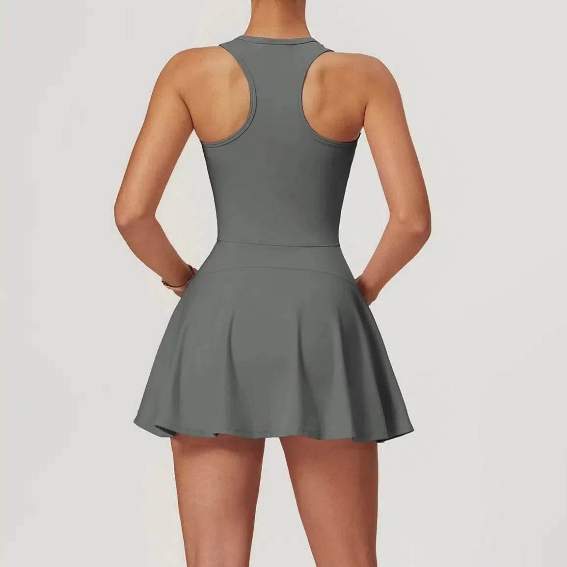 Sleeveless Tennis Dress with Built in Shorts and Padded Bra