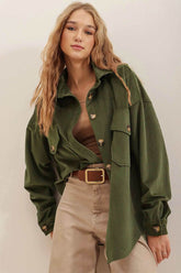 Corduroy Casual Long Sleeve Shirts