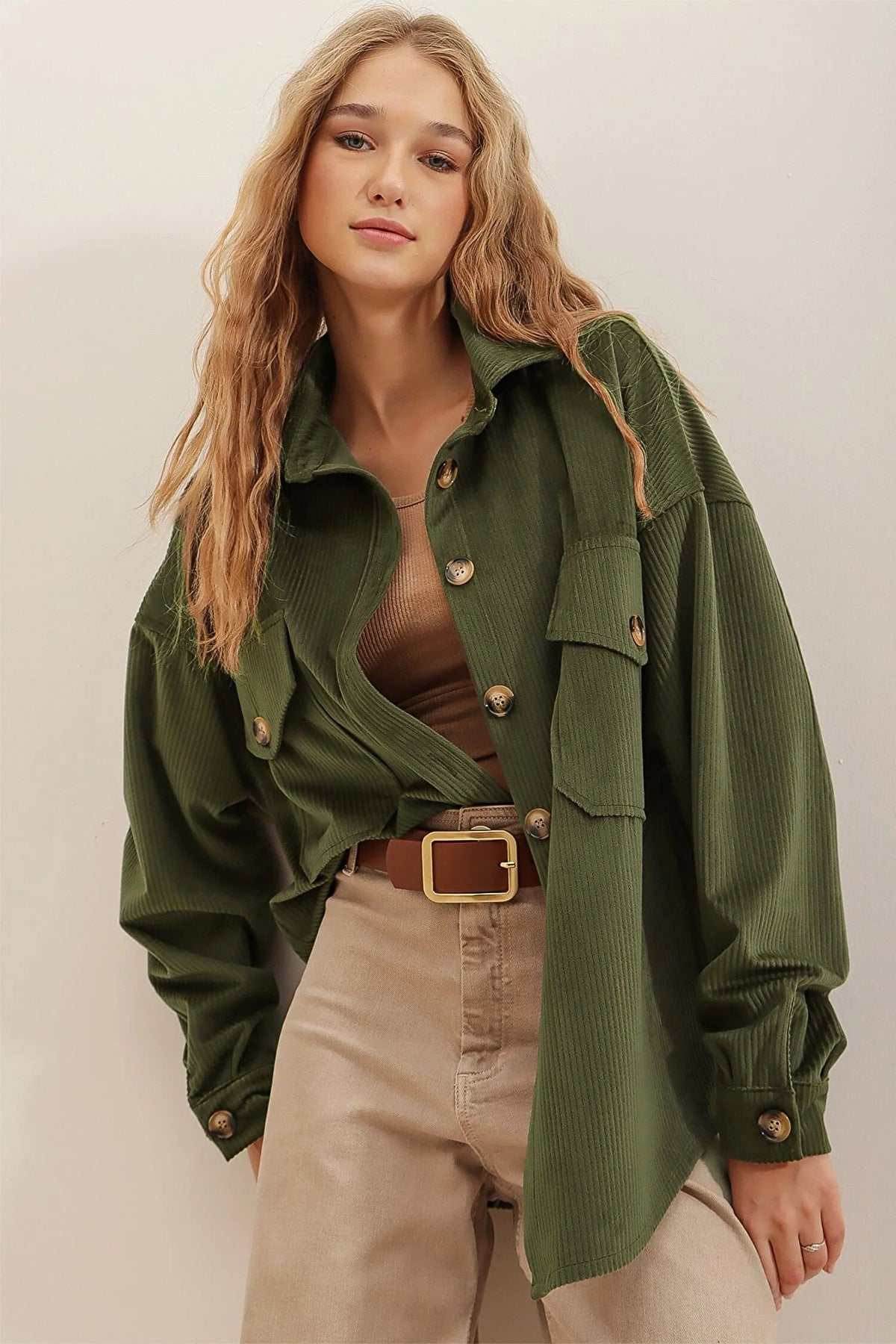 Corduroy Casual Long Sleeve Shirts
