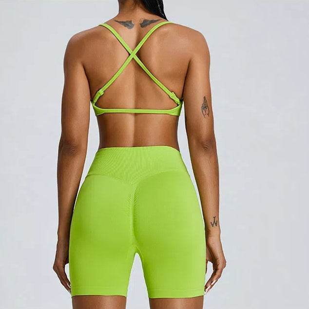 Seamless Sports Bra with Adjustable Straps