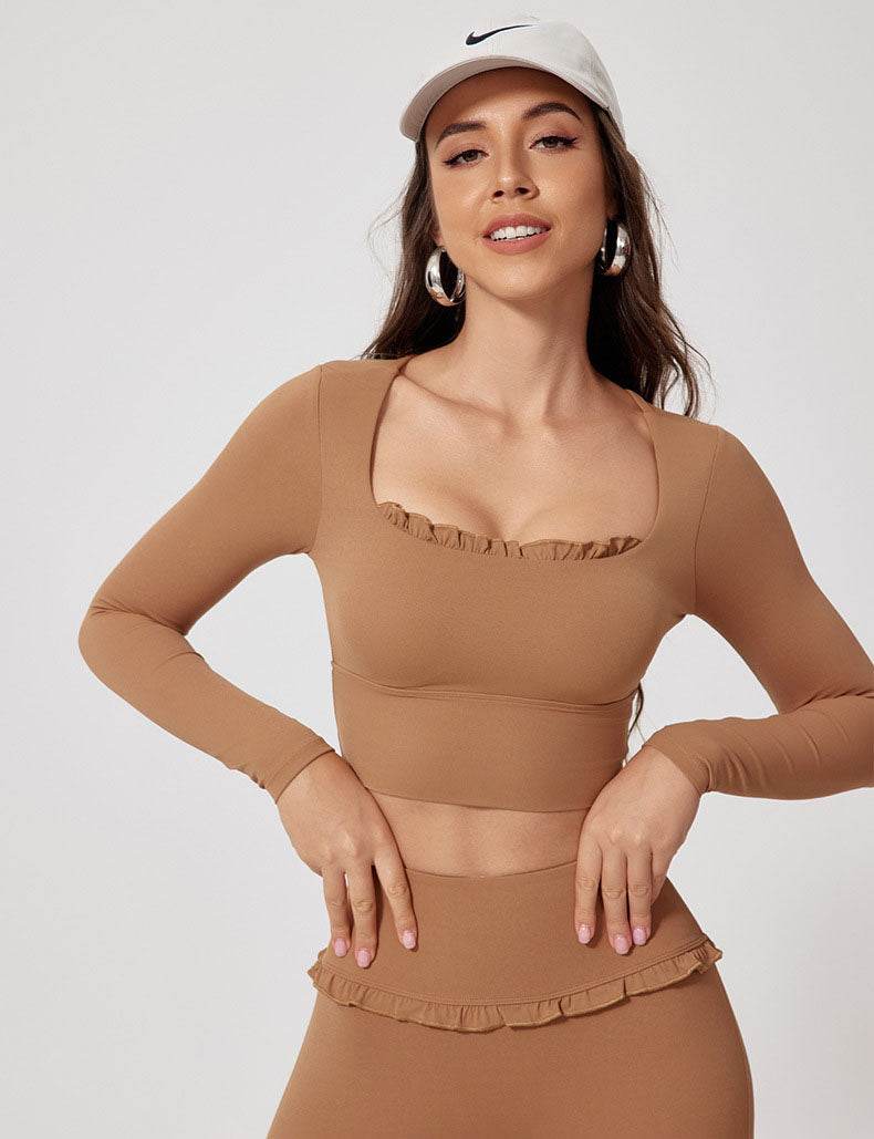 Long Sleeve Crop Sports T-Shirt