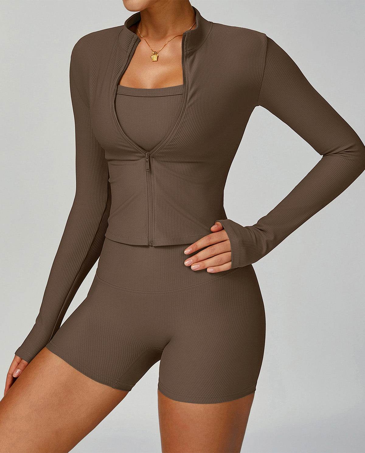 Long Sleeve Full Zip Running Jacket