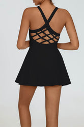 Cross Back Tennis Dress with Built Shorts