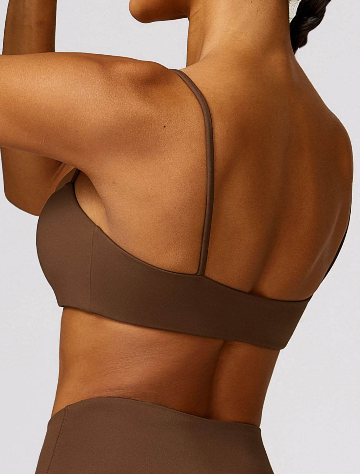 Thin Strap Square Collar Yoga Bra