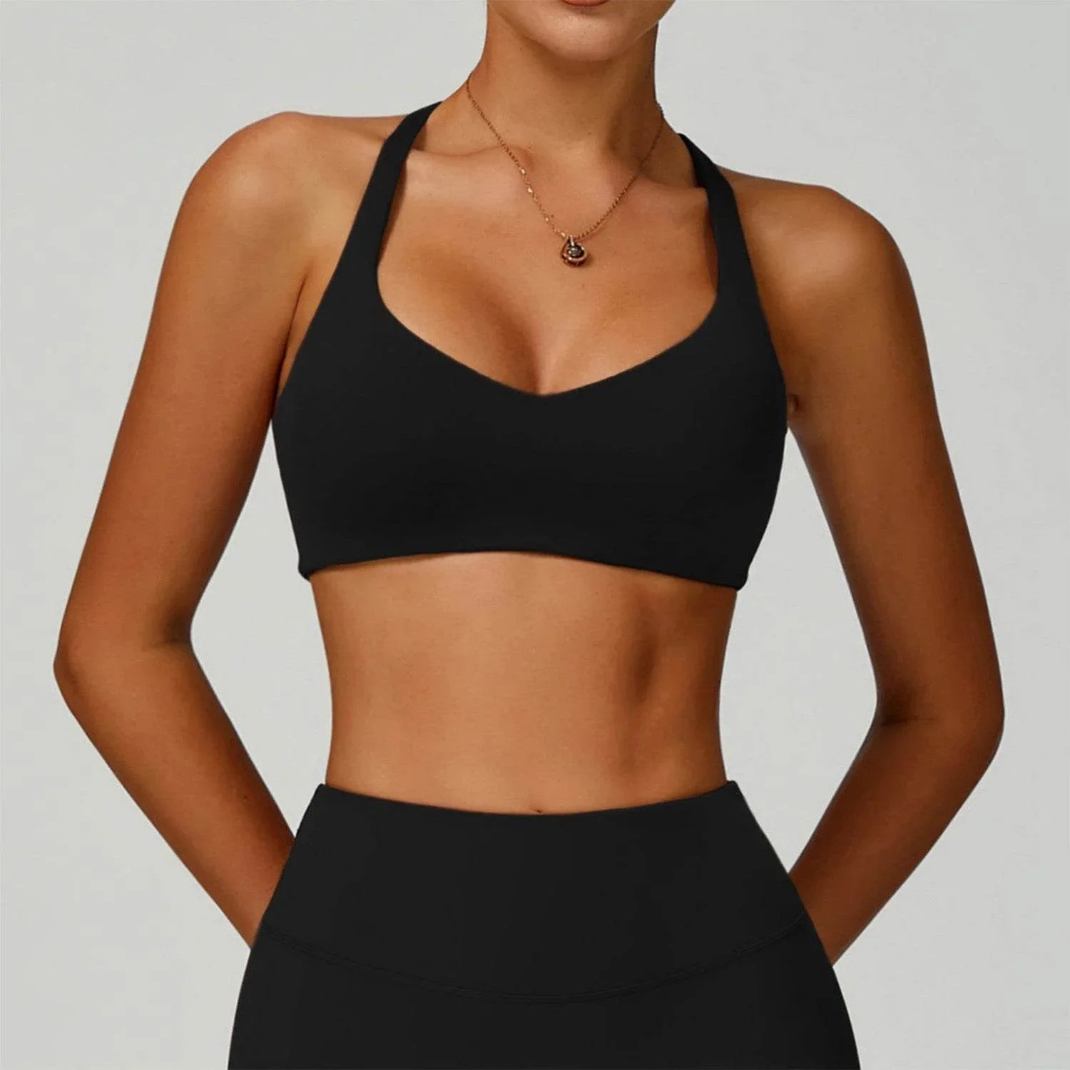 X Shaped Back Sports Bras with Removable Chest Pad -