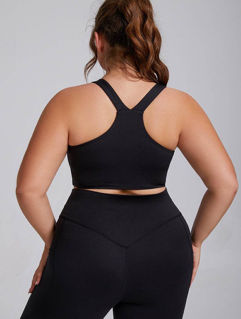 Wide Strap X Back Sports Bra