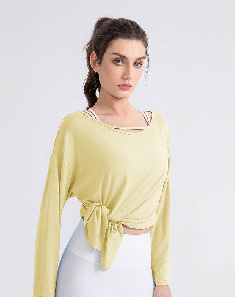 Long Sleeve Tops Loose Fit Yoga Shirts