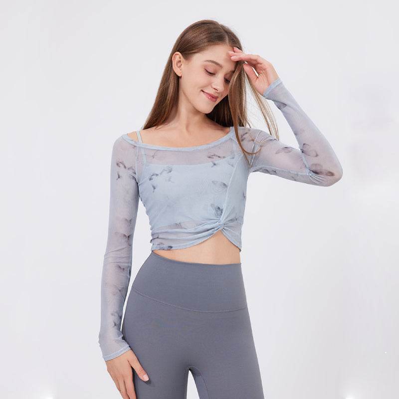 Flower Butterfly Two Pieces Sports T-Shirt