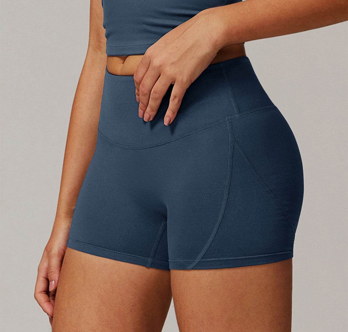 High Waisted Tummy Control Workout Biker Shorts