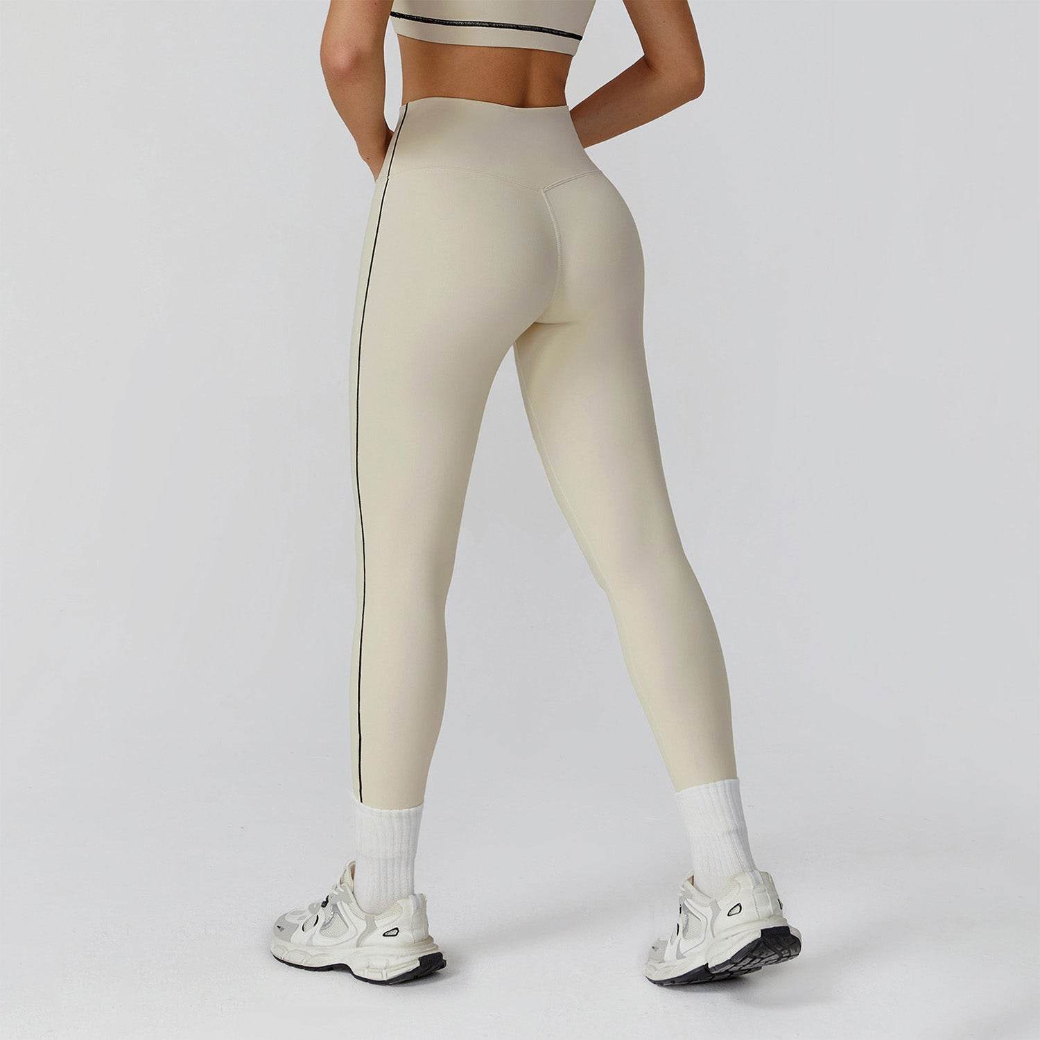 Color Block Athletic Legging High Waist Running Tights