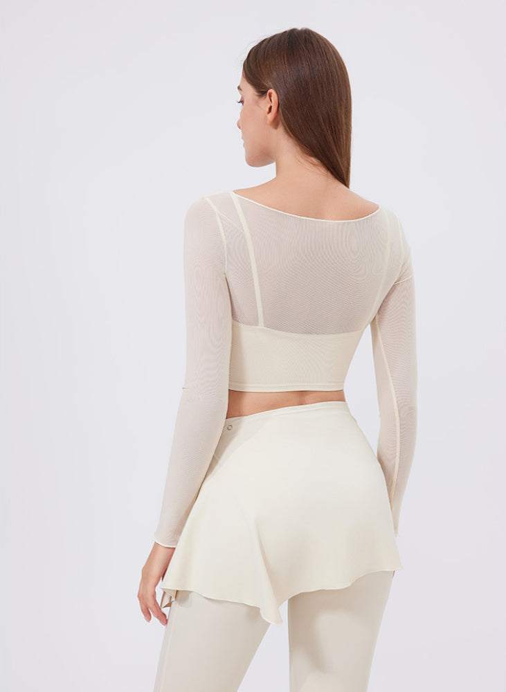 Long Sleeve Mesh Sports T-Shirt | Ideal for Workouts and Casual Wear