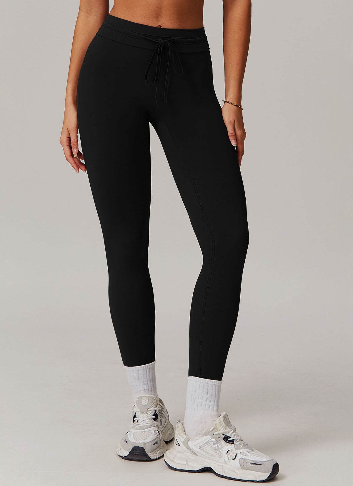 High Waist Drawstring Yoga Leggings