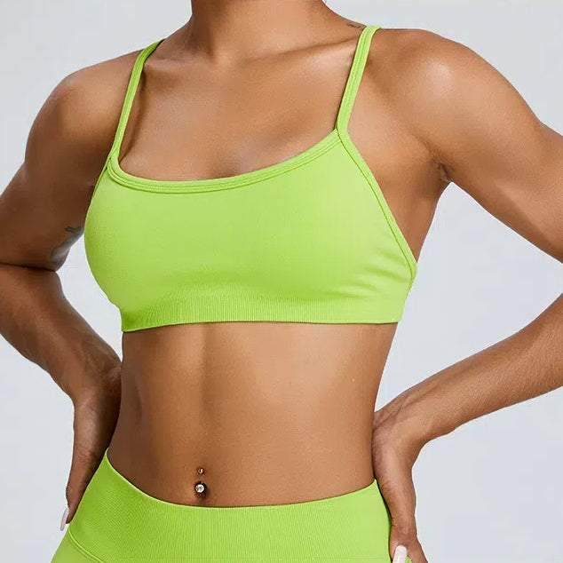 Seamless Sports Bra with Adjustable Straps