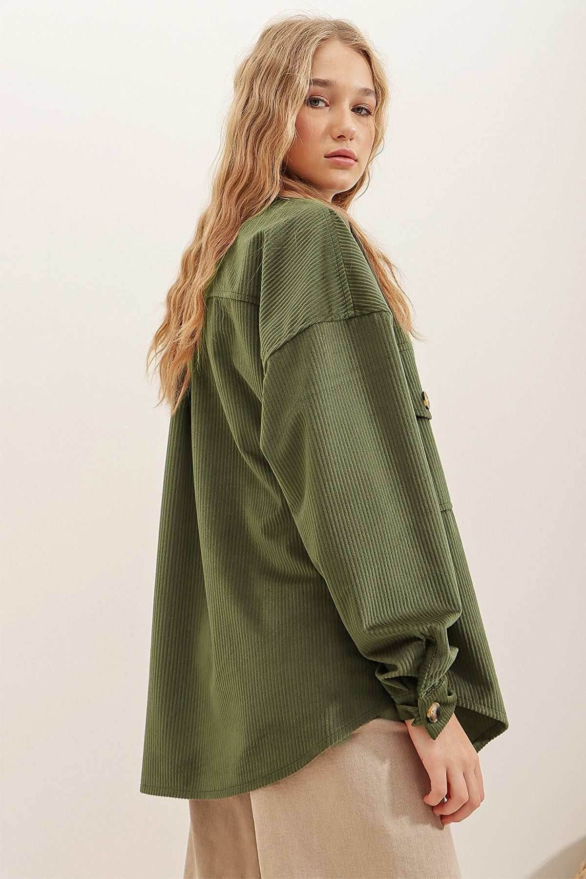 Corduroy Casual Long Sleeve Shirts
