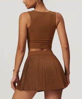Low Square Neck Cropped Yoga Tank Top