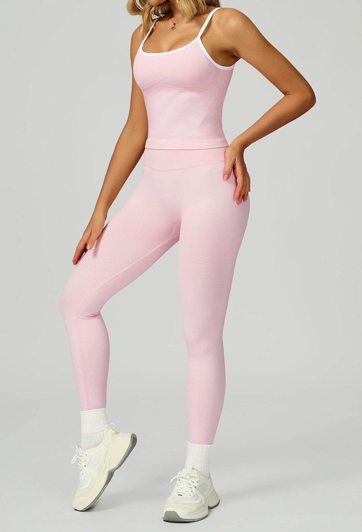Sport Set with Color Block Tank Top and Legging