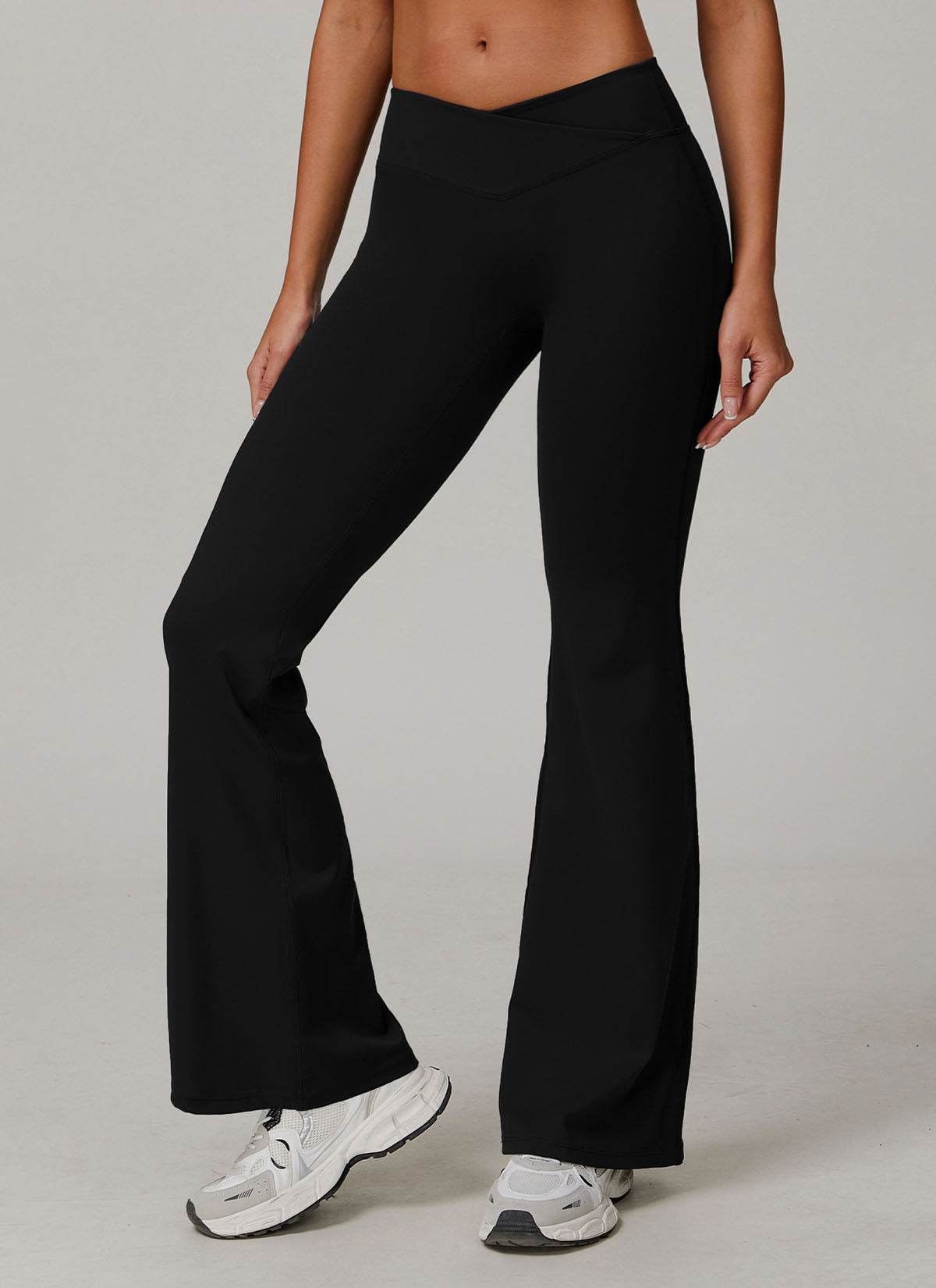 High Waisted Tummy Control Casual Flare Yoga Pants