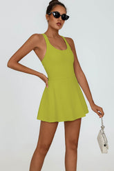 Cross Back Tennis Dress with Built Shorts