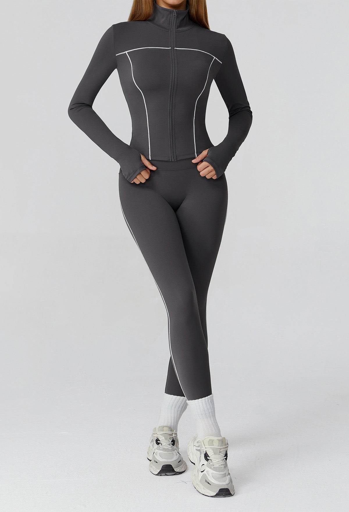 Athletic Wear with Cropped Jacket and Legging