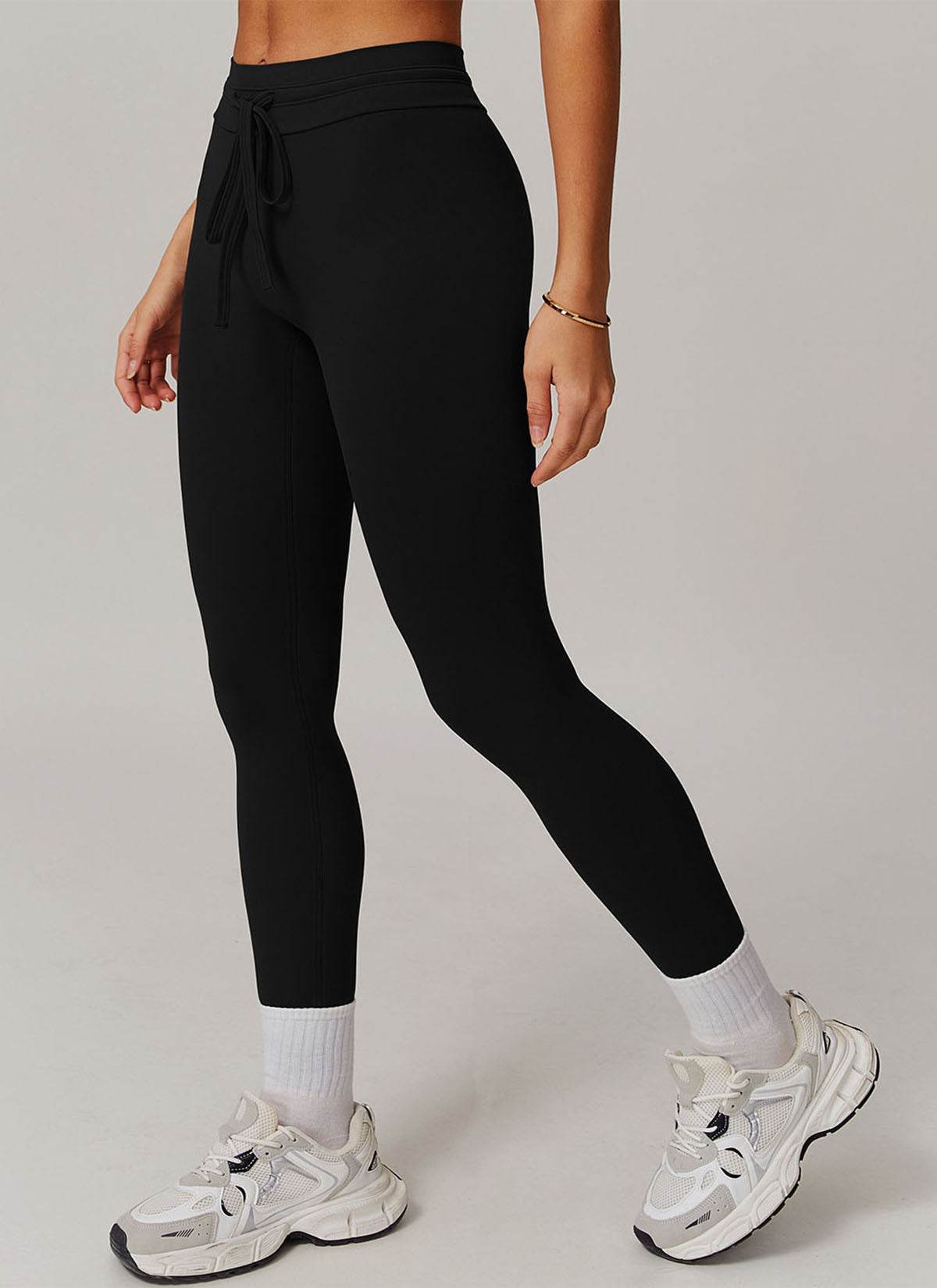 High Waist Drawstring Yoga Leggings