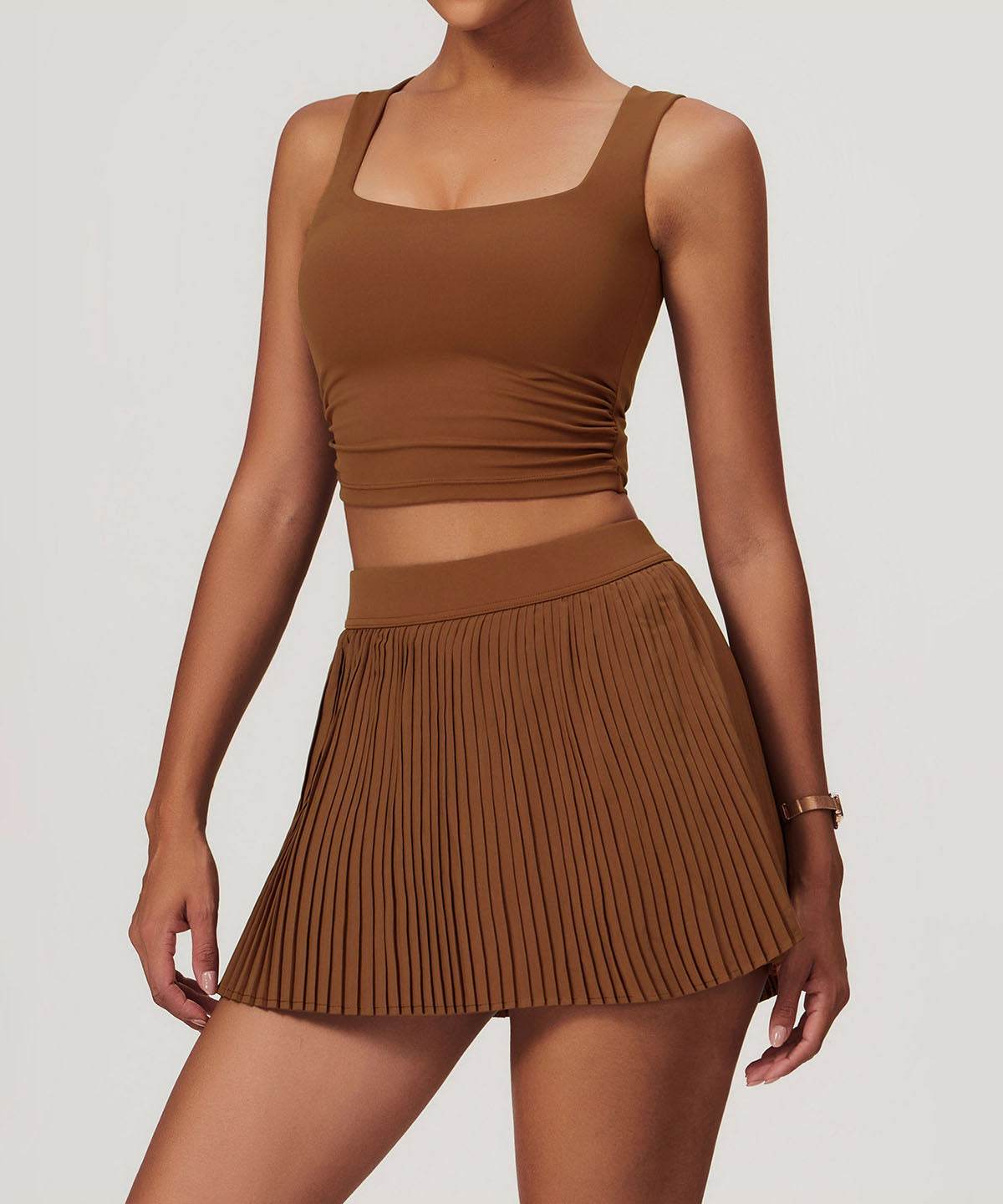 Low Square Neck Cropped Yoga Tank Top