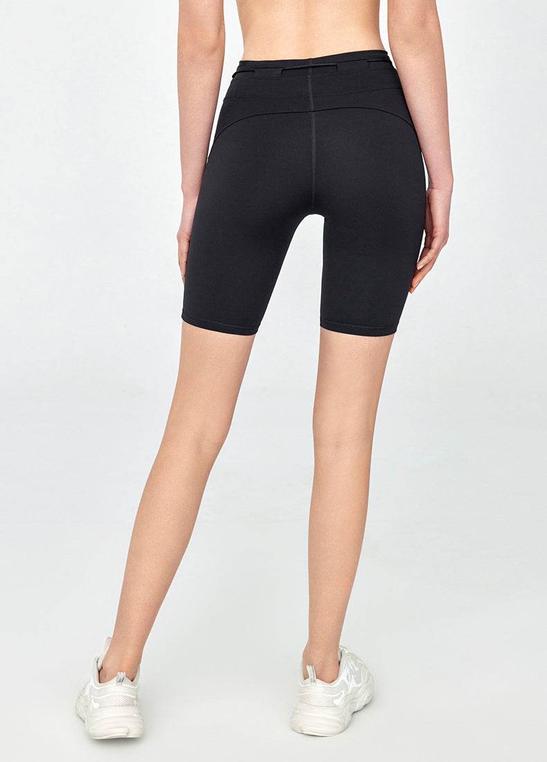 High Waisted Tummy Control Biker Shorts with Adjustable Waist