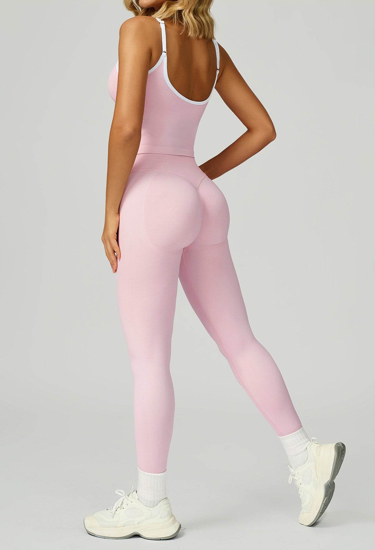 Sport Set with Color Block Tank Top and Legging