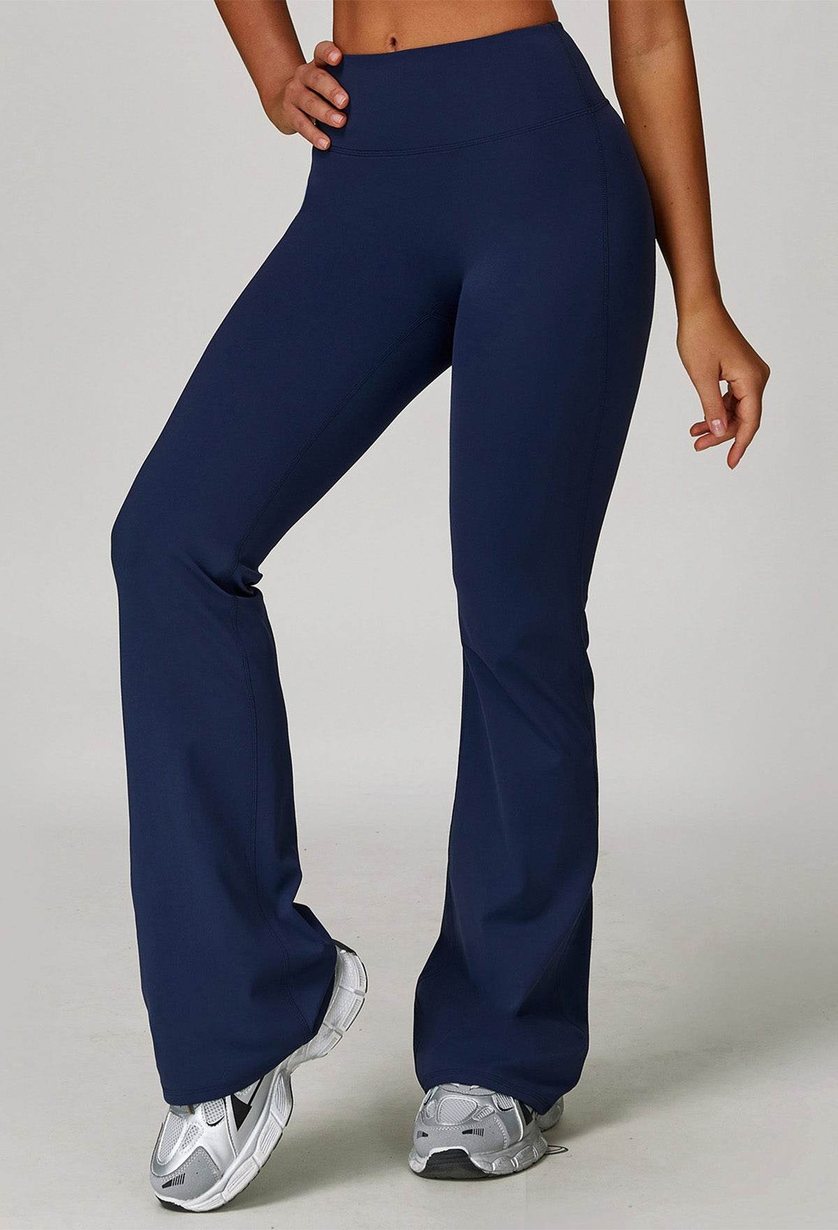 No Front Seam High Waist Sports Flared Leg Pants