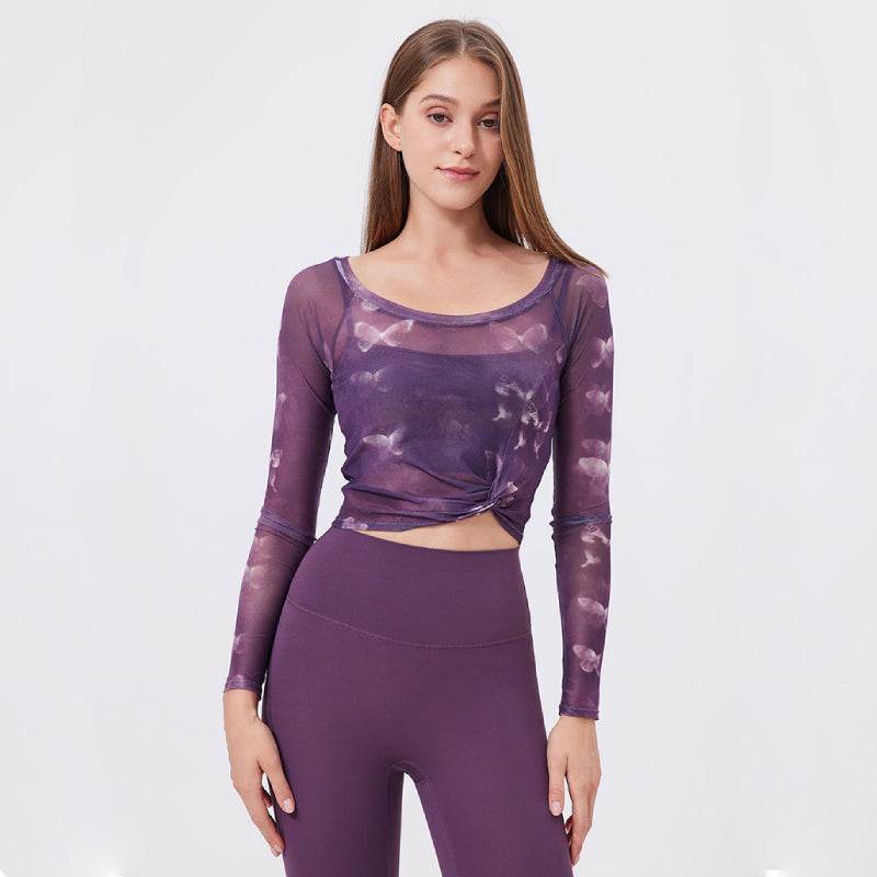 Flower Butterfly Two Pieces Sports T-Shirt