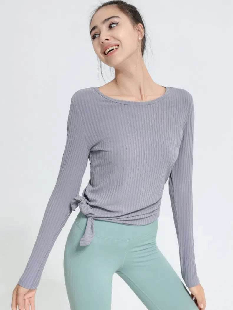 Long Sleeve Ribbed Sports T-Shirts