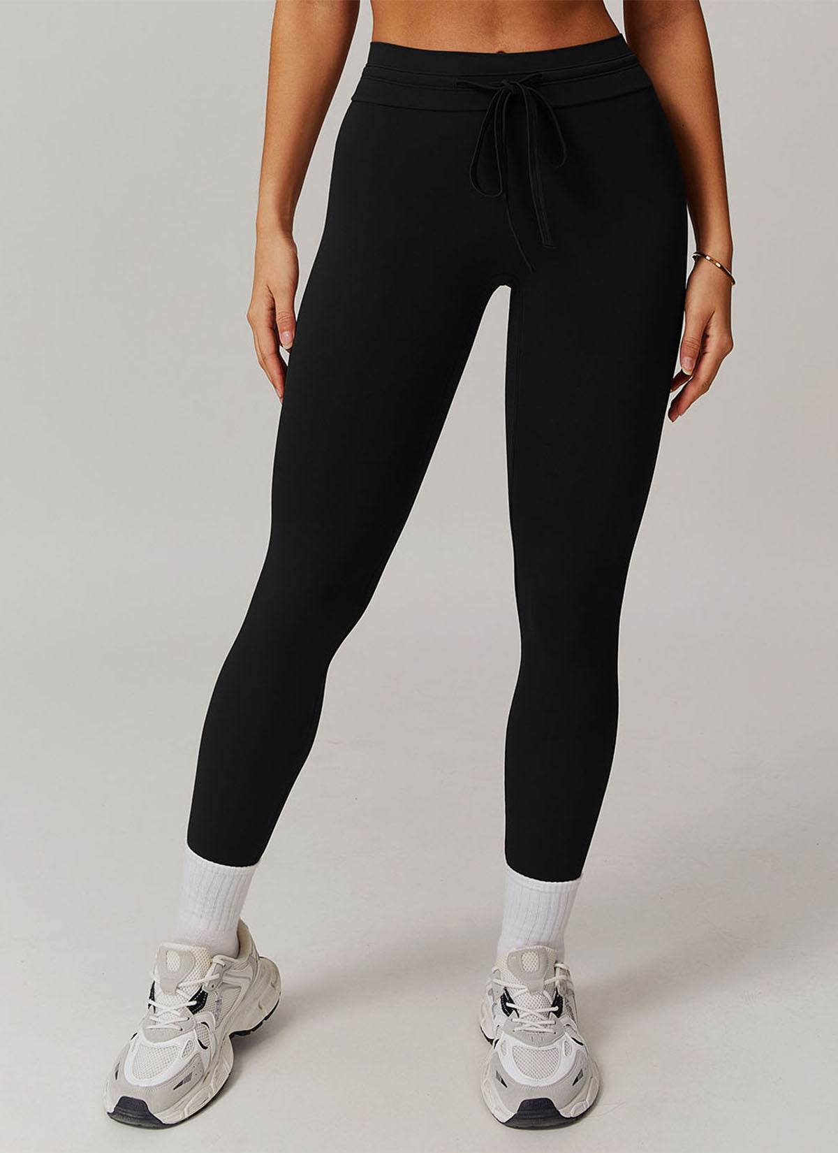 High Waist Drawstring Yoga Leggings