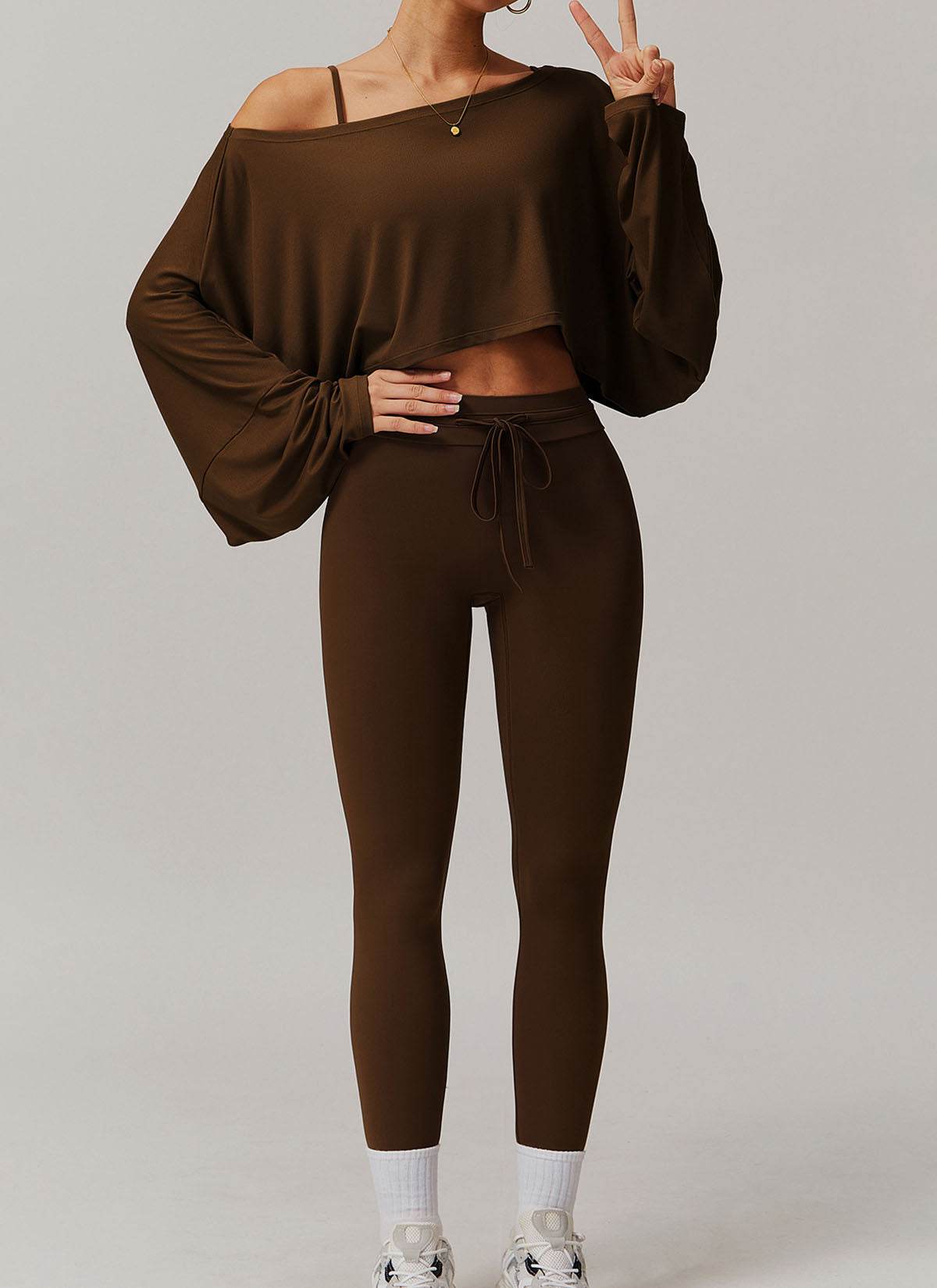 Sports Sets with Long Sleeve T-Shirts and Leggings