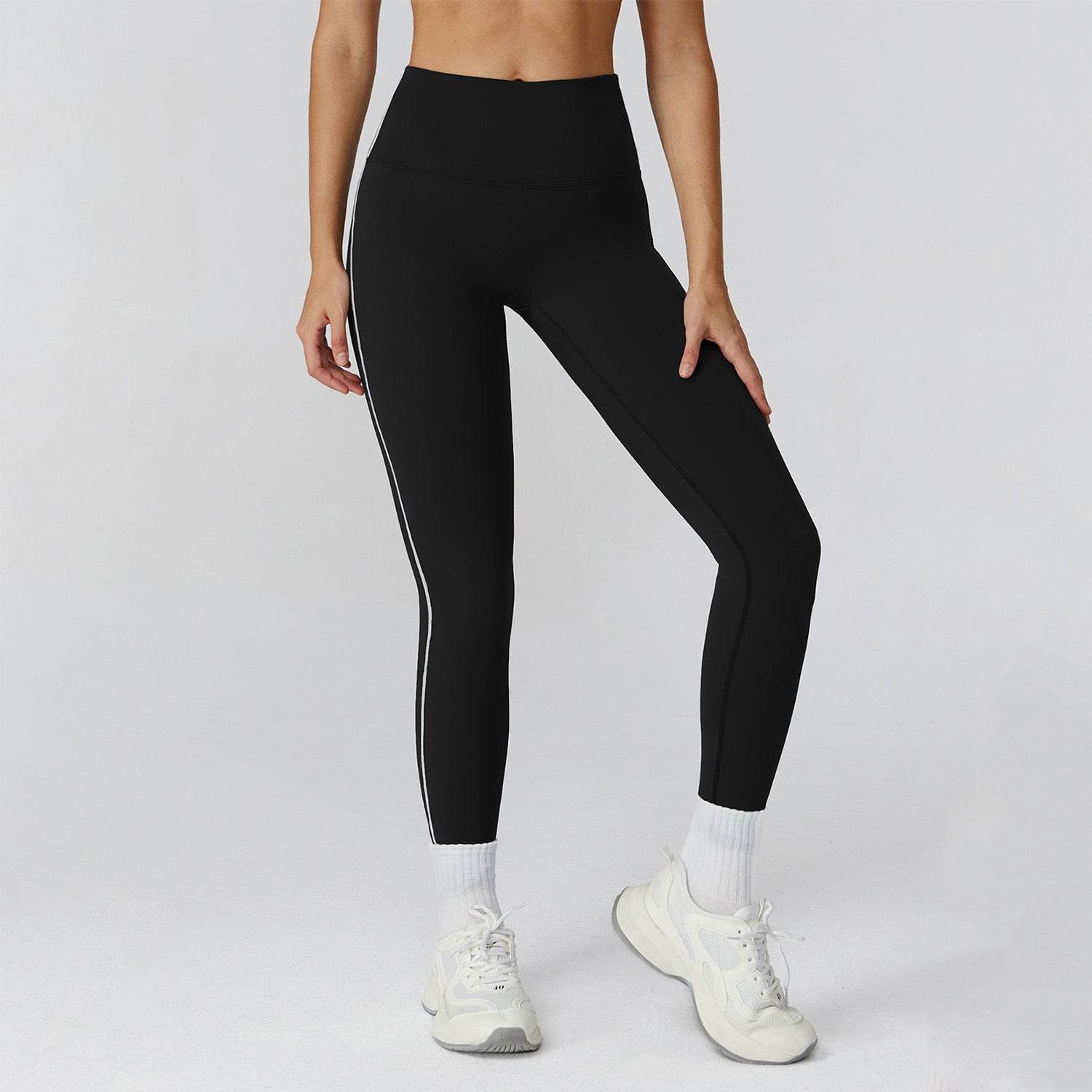 Color Block Athletic Legging High Waist Running Tights