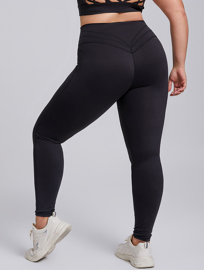 Plus Size High Waist Tummy Control Yoga Leggings