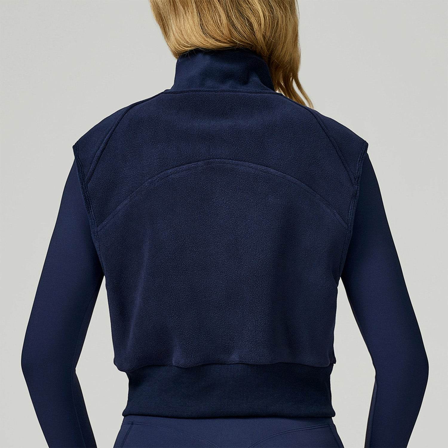 Fleece Coat Vest Outerwear Warm Sleeveless Zip Jackets