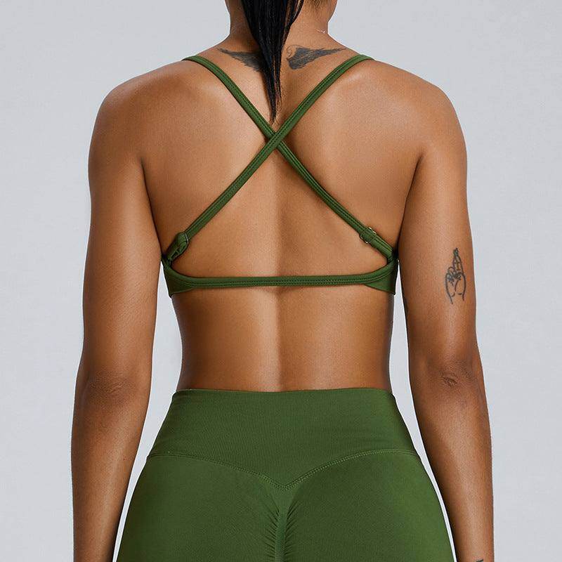 Seamless Sports Bra with Adjustable Straps