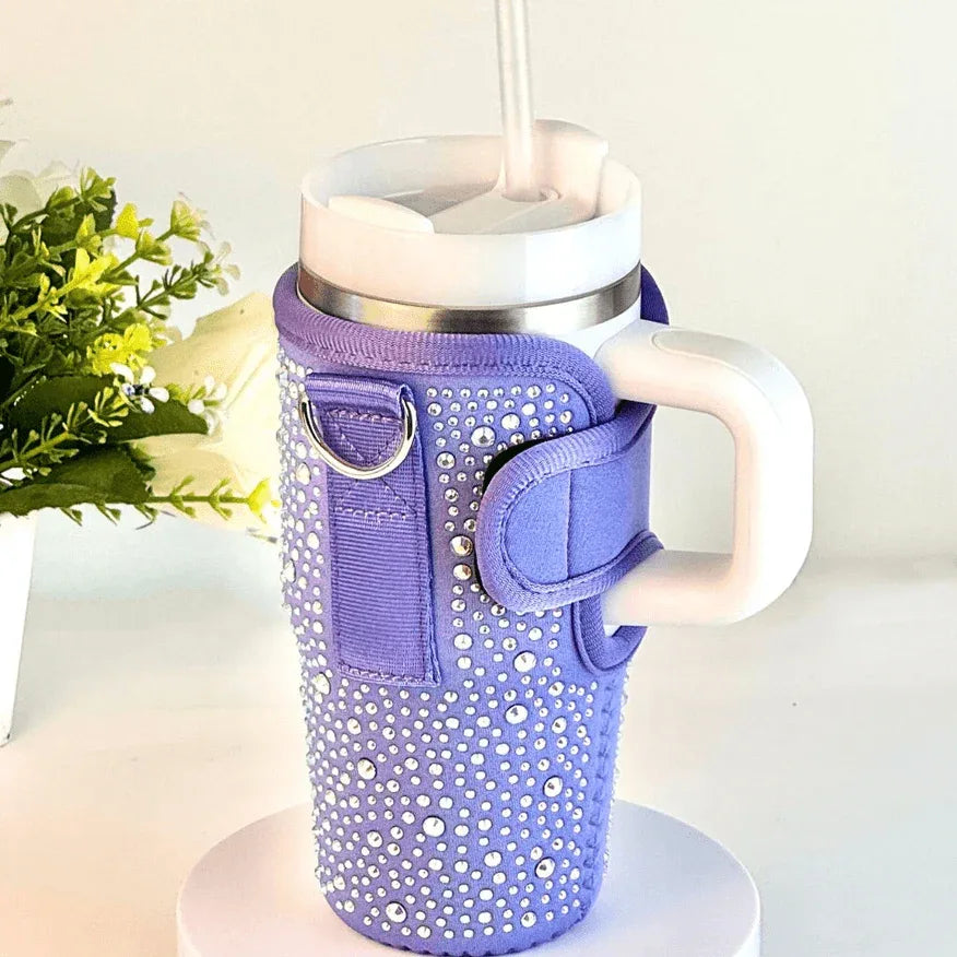 Bling Water Bottle Carrier Bag For 16oz Bottle Sleeve -