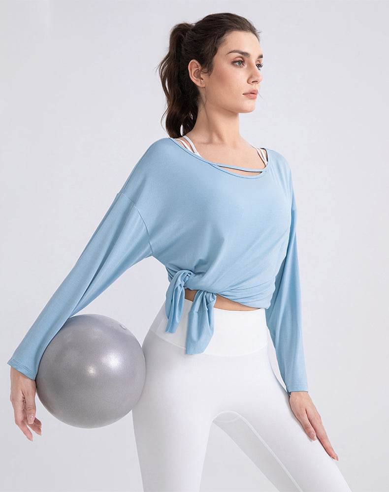 Long Sleeve Tops Loose Fit Yoga Shirts