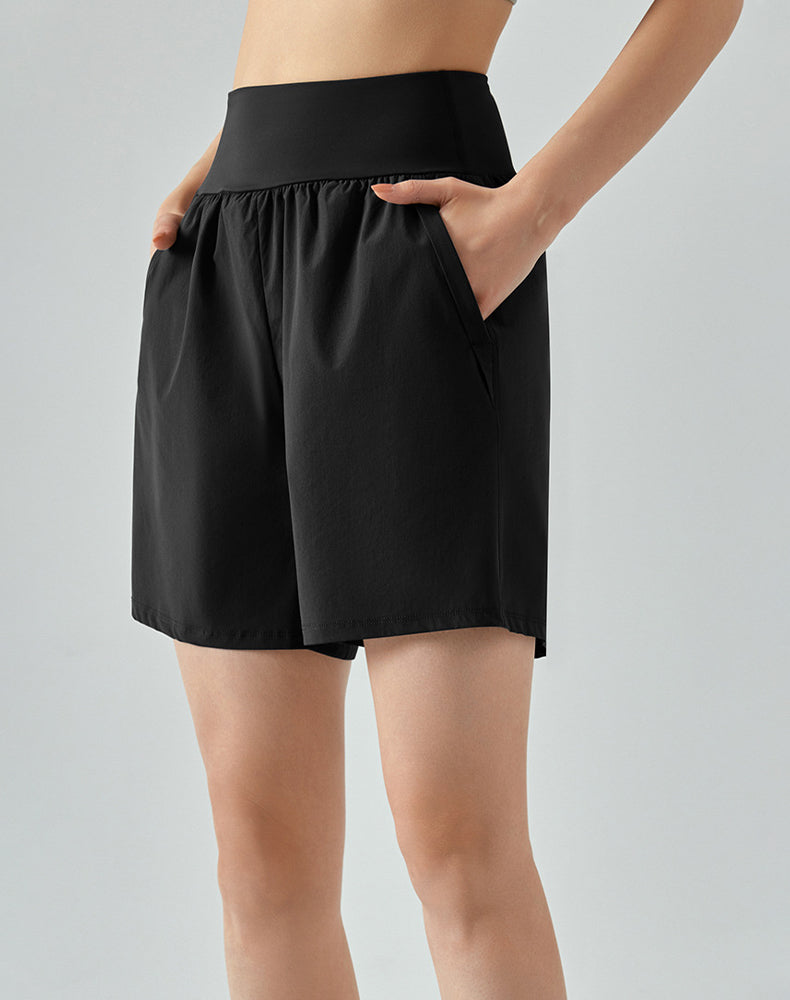 High Waist Loose Athletic Shorts Wide Leg Running Short