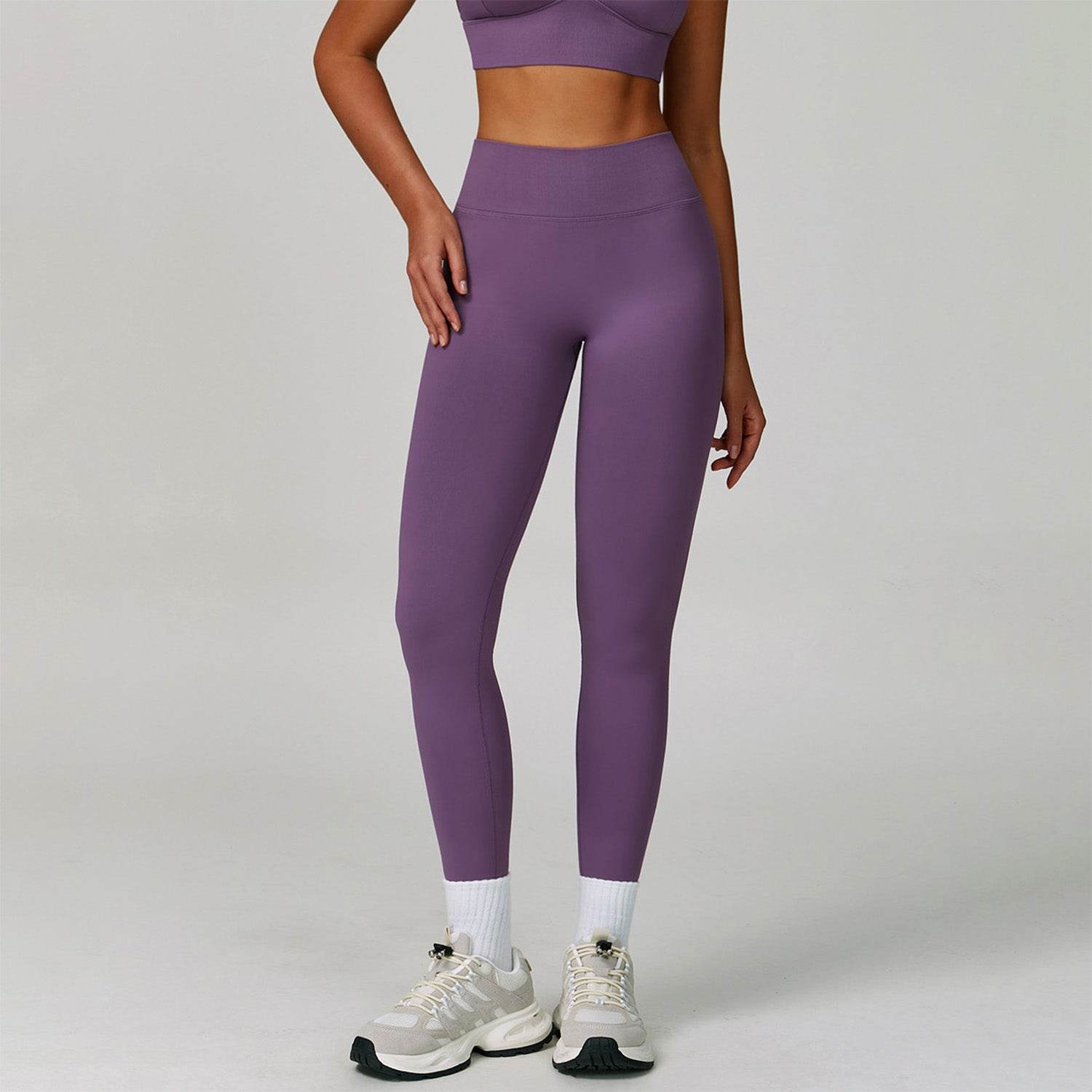 V Back High Waist Biker Legging
