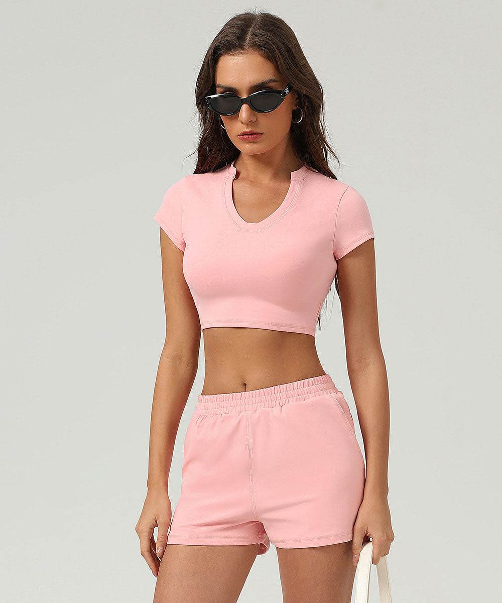 Sport T-Shirt Short Sleeve Crop Tops