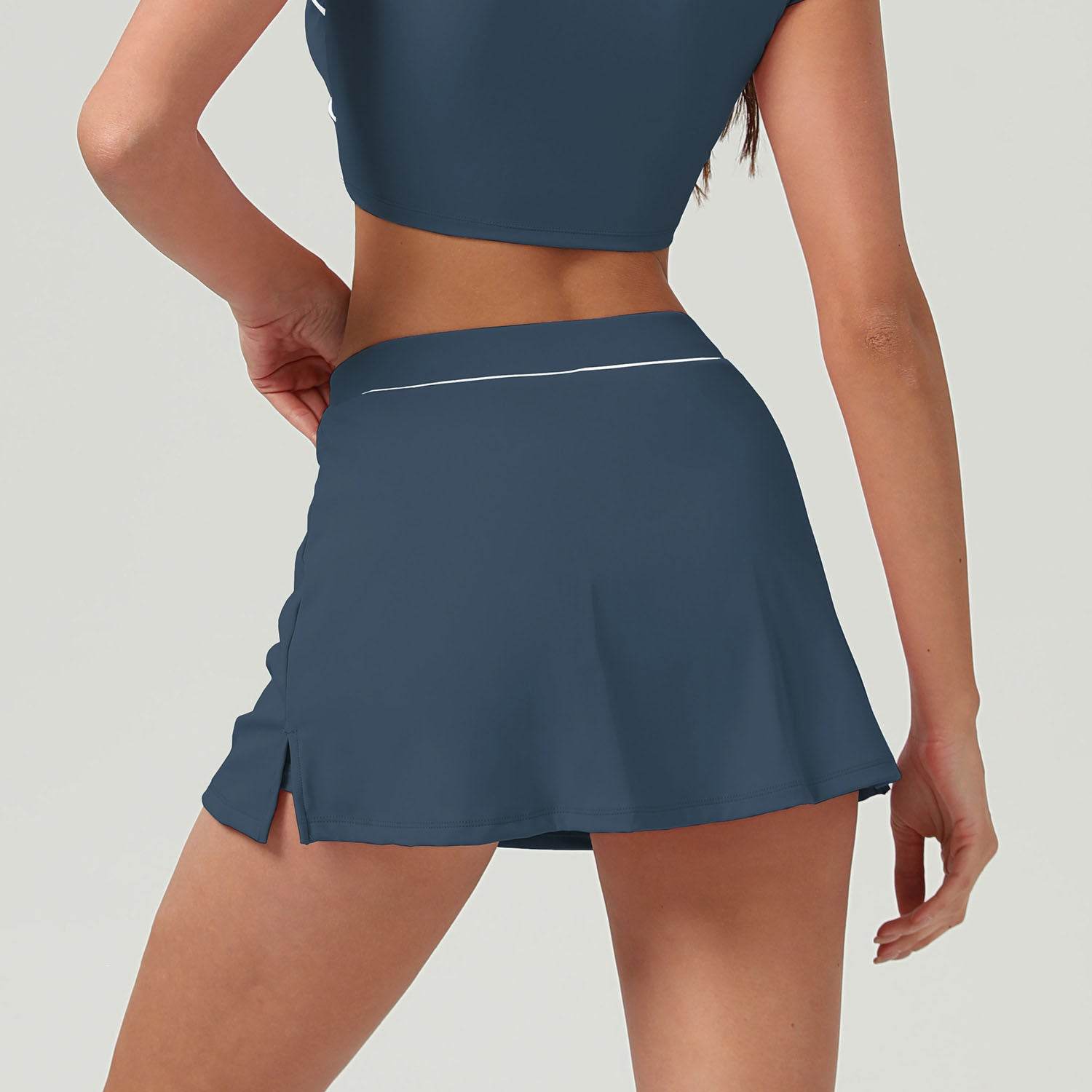Side Split Golf Skirts with Short and Pockets