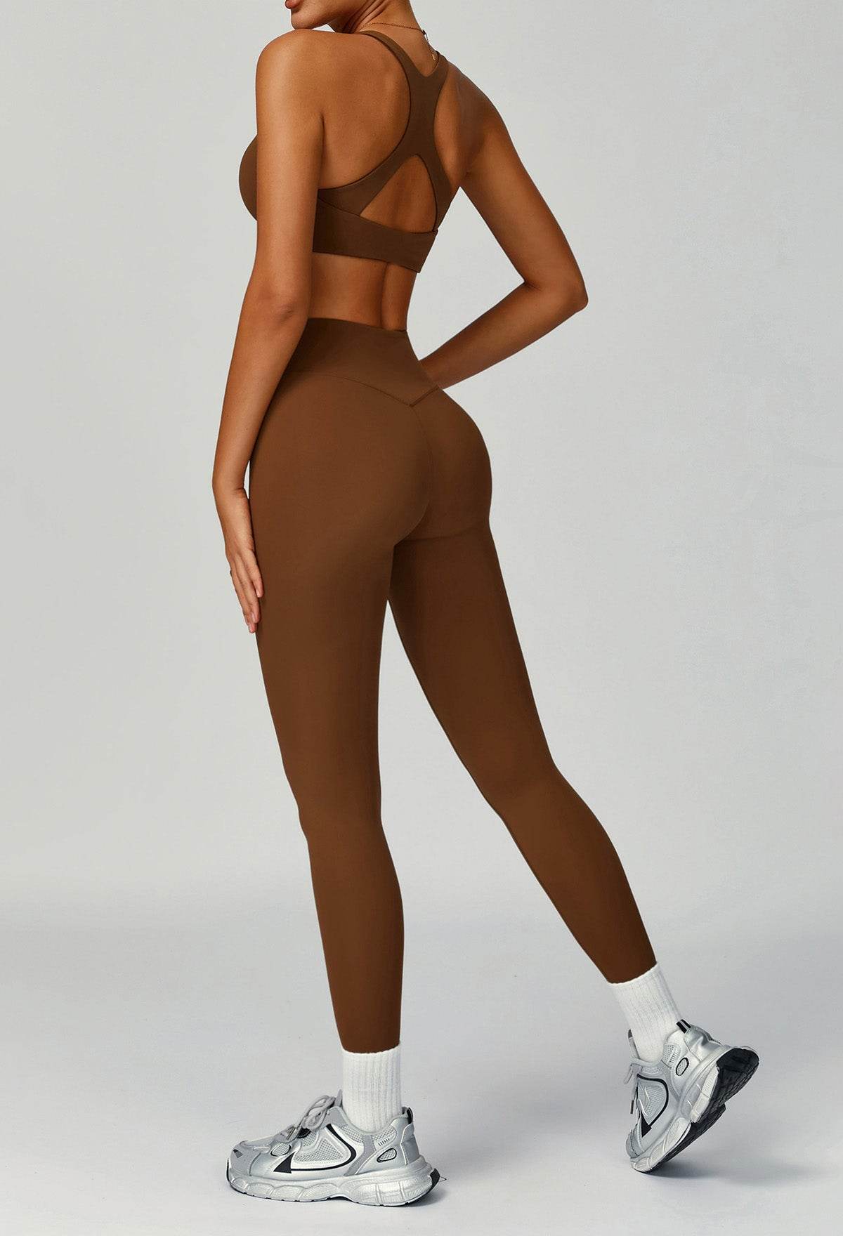 Activewear Set with X Shaped Back Sport Bra and Legging