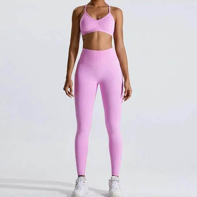 Cross Back Sports Bra with Adjustable Strap