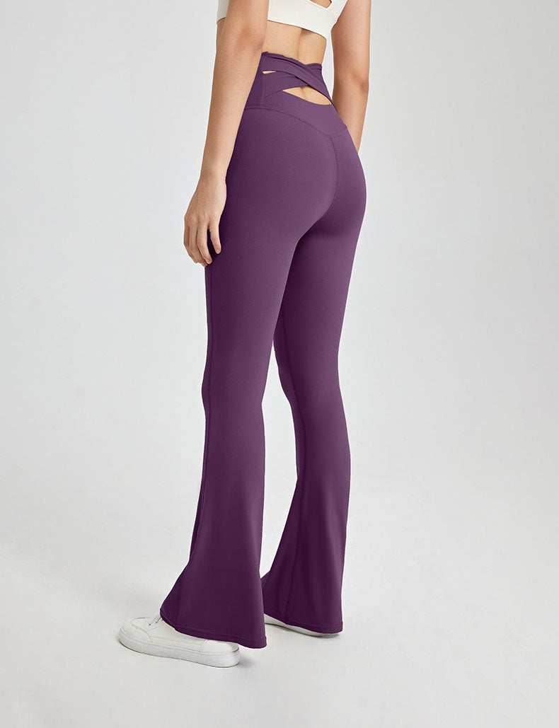 Cross Back Yoga Flare Leggings
