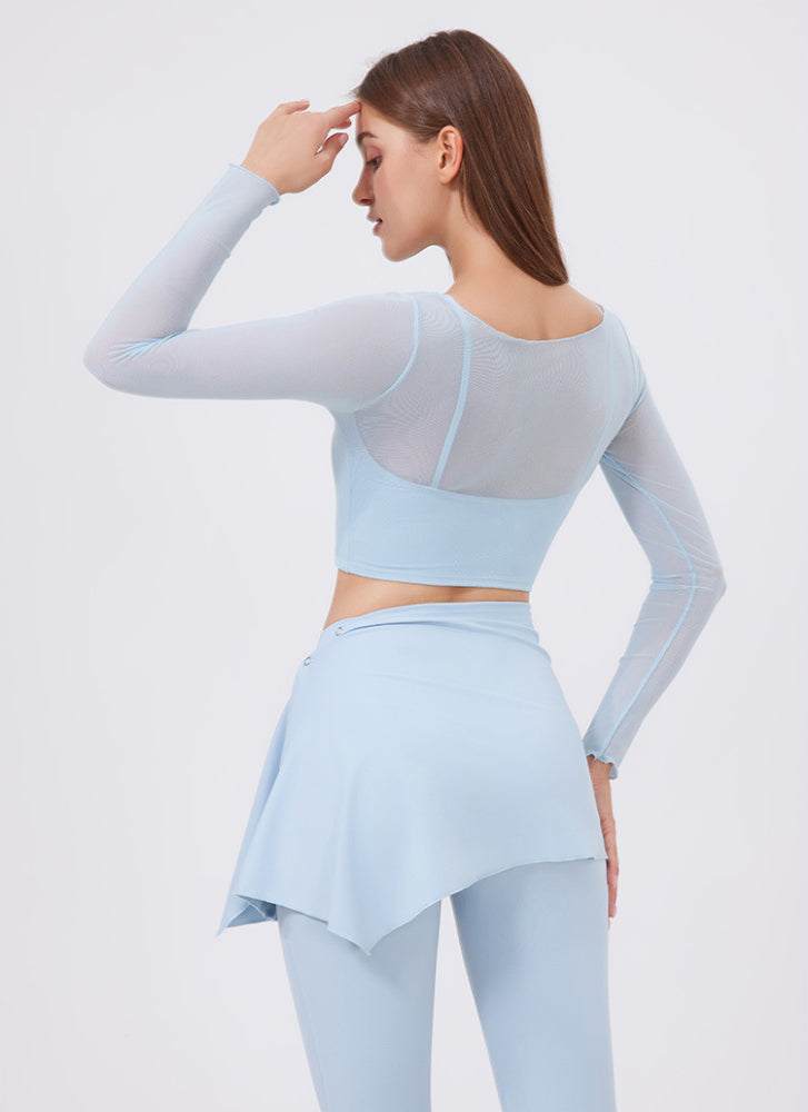 Long Sleeve Mesh Sports T-Shirt | Ideal for Workouts and Casual Wear