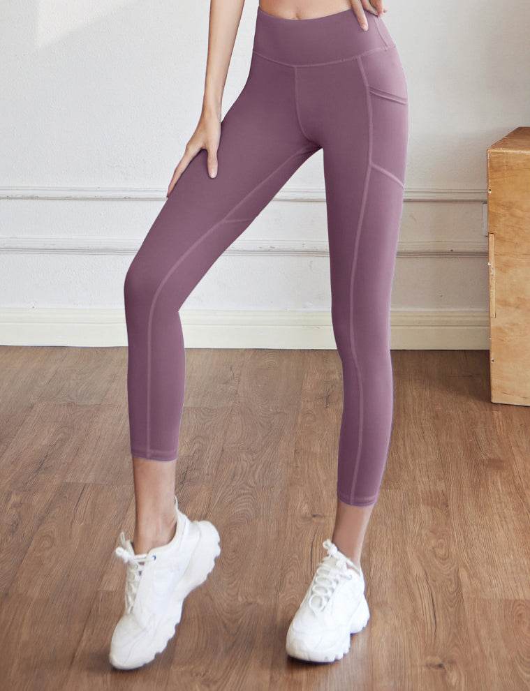 High Waisted Yoga Leggings with Mesh Pockets
